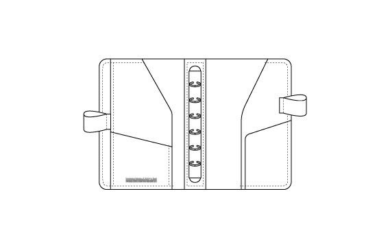 手帳カバーバインダー